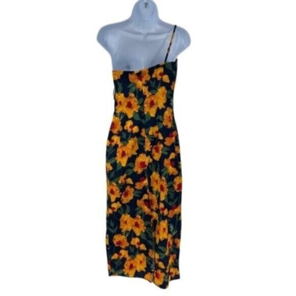 Hyacinth House NEW Navy & Marigold Floral Ruffle Margot Maxi Dress Size XL - Picture 7 of 10